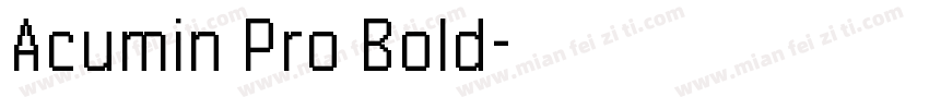 Acumin Pro Bold字体转换